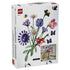 LEGO Botanicals Olivia Rodrigo's Flower Bouquet 11507 package back shows purple, pink, red, and green brick-built flowers, butterflies, and a vase display example.