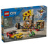 LEGO City Pizza Delivery Experience set 60496 box front in blue shows a yellow pizza-slice roof, brown pizza shop, red-and-yellow sports car, green scooter, drone, and minifigures.