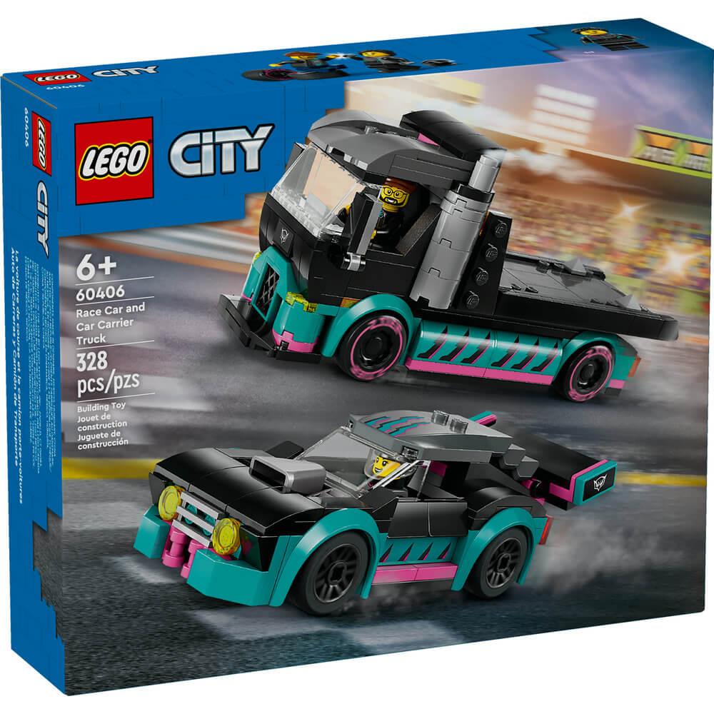 LEGO® City Race Car and Car Carrier Truck Building Toy 60406