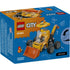LEGO City Loader package back displaying the blue LEGO City box with rear view of the yellow loader, play features, alternate build angles, minifigure scene, and illustrated construction-themed graphics.