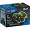 LEGO City Gaming Car box front featuring blue and black cardboard packaging, neon green accented gaming-style vehicle, minifigure driver, age 5+ label, piece count, and bold LEGO City branding.