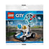 LEGO City Space Utility Vehicle 30315 polybag has blue and white plastic packaging showing the rover, clear dish and astronaut on a moonlit space facility scene.