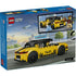 LEGO City Yellow Taxi box back showing play features, opening trunk, minifigures, and action scenes with the yellow brick taxi car in a detailed city airport setting.