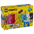 LEGO Classic Creative Colorful Bricks set 11045 box front in yellow displays 820 multicolor plastic pieces with sample builds including a race car, bird, cat, and game controller.