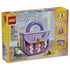 LEGO Creator Fashion Bag 31391 box in yellow and pastel tones, showing the 272-piece 3-in-1 lavender handbag with storage, roller skate charm, key charm and alternate builds.