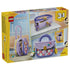 LEGO Creator Fashion Bag 31391 package back in yellow and pastel tones, showing 3-in-1 builds of a lavender handbag, tall bag and storage chest with decorative charms.