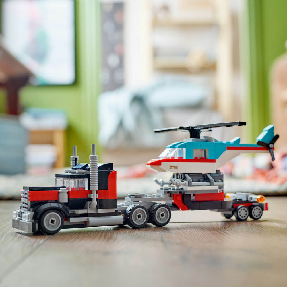 Lego Creator Flatbed Truck Helicopter