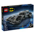 LEGO Batman Batmobile set box in blue and black cardboard with bold graphics, rectangular packaging showing gray armored car and Batman minifigure, retail product display on studio background.