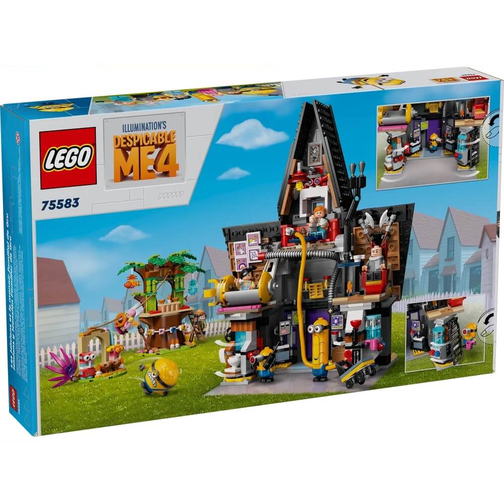 Image of front packaging LEGO® Despicable Me Minions and Gru's Family Mansion 868 Piece Building Set (75583)