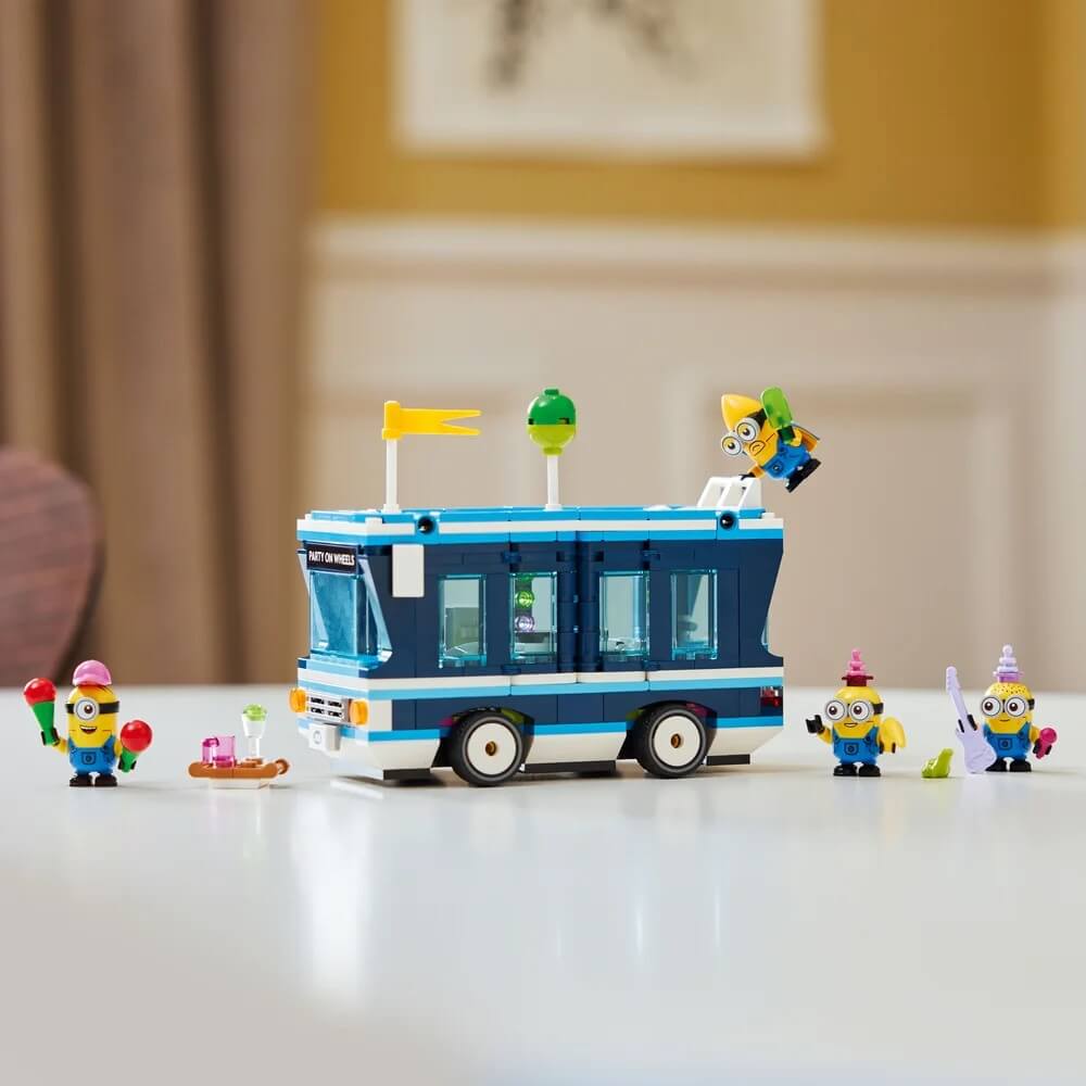 image of LEGO® Despicable Me Minions' Music Party Bus 379 Piece Building Set (75581)