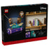 LEGO Disney Pixar Toy Story Slinky Dog Bookends package back displays branded retail artwork, build functions, display ideas, dimensions and decorative bookend features against a dark background.