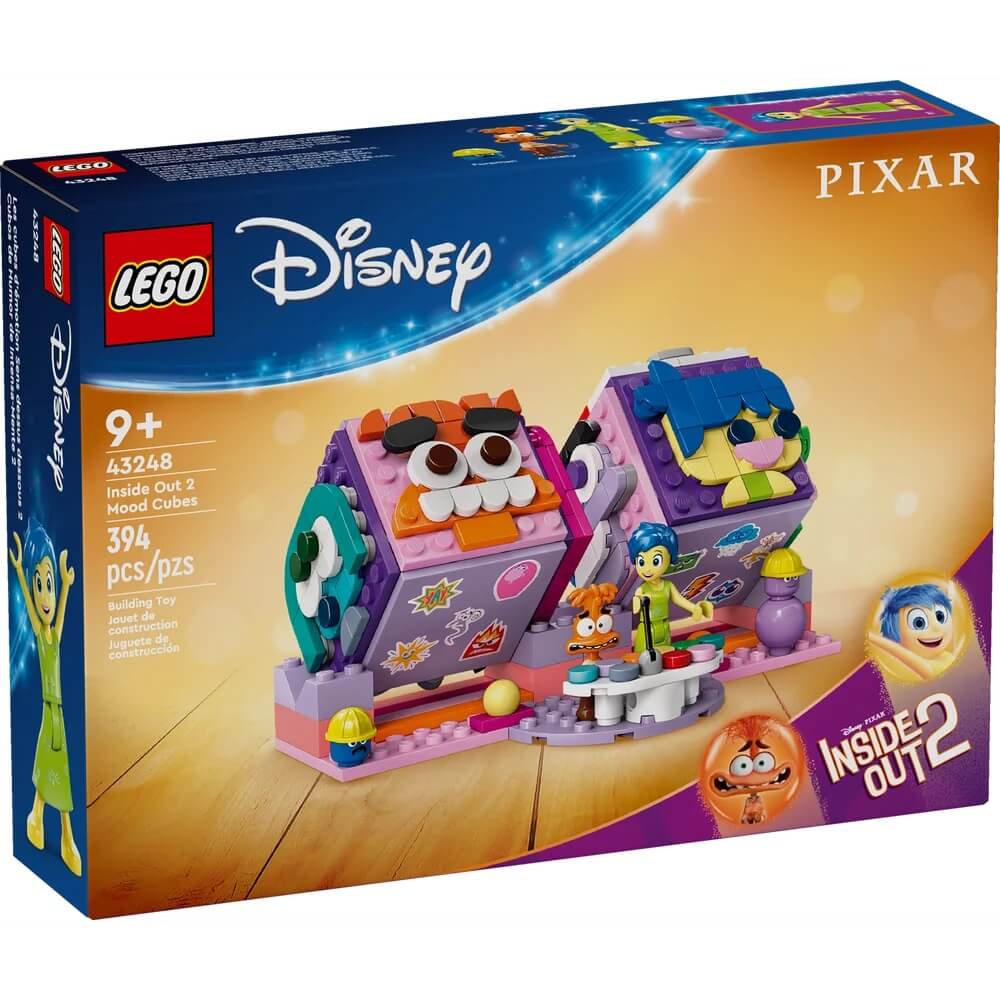 Front packaging box LEGO® Disney Pixar Inside Out 2 Mood Cubes 394 Piece Building Set (43248)