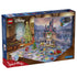 LEGO Disney Princess Advent Calendar 2026 set 43298 has a blue cardboard box back showing a snowy castle calendar, colorful game mat, princess figures, Christmas tree and train.