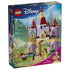 LEGO Disney Princess Belle and the Beast's Enchanted Castle box front shows the lavender, tan, red, and gold 254-piece castle set with figures and enchanted accessories.