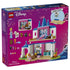 LEGO Disney Princess Cinderella Animal Friends Castle 43283 package back in magenta shows the modular blue, pink, white, and tan castle, animal figures, and accessories.