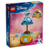LEGO Disney Princess Cinderella's Dress set box in blue and pink cardboard with product artwork showing the dress display, Cinderella figure and play features on a clean white background.
