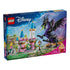 LEGO Disney Princess Maleficent's Dragon Form retail box in blue and pink cardboard with product artwork featuring the dragon, castle and character figures on a white background.
