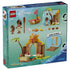 LEGO Disney Moana Village House & Boat 43282 package back in aqua shows the tan and orange house, palm tree, canoe, Moana figures, pig, accessories, and build guide.
