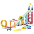 LEGO DUPLO 3 in 1 Creative Ramps set 10478 displays pastel plastic towers, mint sloped tracks, orange loop and flames, two race cars and loose ramp pieces on white.