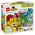 LEGO DUPLO Colorful Creative Box 10479 package front displays 80 bright plastic bricks in red, yellow, green, blue and pastel shades with numbers, flowers and propeller.