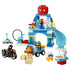 LEGO DUPLO Marvel Spidey Webquarters 10464 features a blue plastic headquarters with slide, web and Spidey figure, plus motorcycle, drill vehicle and play accessories.