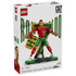 LEGO Cristiano Ronaldo soccer legend set packaging features red, green, gold and black plastic brick construction of the CR7 football figure with display base, ball and collectible backdrop design.