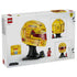 LEGO Ferrari Formula 1 helmet package back displays metallic yellow and red plastic model views, Lewis Hamilton details, display dimensions, Ferrari branding and collectible minifigure on retail packaging.