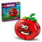 LEGO Fortnite Tomatohead set 77079 pairs a red, green and brown brick-built smiling tomato head with its purple retail box, showing the 210-piece building toy.
