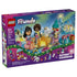 LEGO Friends Advent Calendar 2026 set 42698 comes in a purple cardboard box with winter campfire artwork, three Friends characters, animals, 24 gifts and 211 pieces.