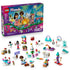 LEGO Friends Advent Calendar 2026 set 42698 pairs its purple box with colorful plastic mini-dolls, animals, winter sports gear, festive stalls and 24 holiday mini builds.