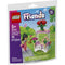 LEGO Friends Flower Stand with Roses set packaging in purple, green, and blue cardboard, showing the completed floral kiosk scene with mini doll character, garden setting artwork, LEGO Friends branding, age 5 plus label, and piece count on the front.