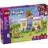 LEGO Friends Heartlake City Bunny Hotel box front featuring a purple package with illustrated bunny themed hotel, garden play area, animal figures, accessories, and minifigures for caring role play.
