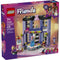 LEGO Friends Heartlake City Fashion Show box front displaying a purple package with illustrated runway building, rotating stage, outfits, cameras, accessories, and minifigures, highlighting a creative fashion themed playset for kids.