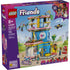 LEGO Friends Heartlake City Friends Club House box displays bright blue and pink building with mini dolls, slide, café, drone, and club details, shown on branded packaging highlighting ages eight plus and 794 piece count.
