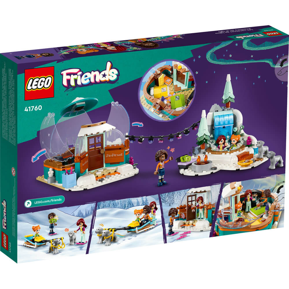 LEGO® Friends Igloo Holiday Adventure 491 Piece Building Set (41760) back of the box