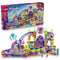 LEGO Friends Mermaid Roller Coaster Ride set 42703 pairs its retail box with purple tracks, a colorful coaster train, mermaid attraction, mini-dolls and sea-themed scenery.