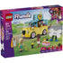 LEGO Friends Pet Accessories Van box front featuring a purple package with illustrated yellow dog van, pet care accessories, animal figures, minidolls, and imaginative role play scenes in Heartlake City.
