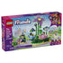 LEGO Friends Spinning Flower & Fairy Teacup Ride set 42702 box front shows pink and blue flower seats, a tall purple flower and three mini-dolls, labeled 321 pieces for ages 7+.