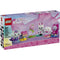 LEGO Gabby’s Dollhouse Brick-Built Cat Friends box shows a pastel purple cardboard package featuring the colorful character builds, highlighting the playful collectible toy set designed for children ages six and up.