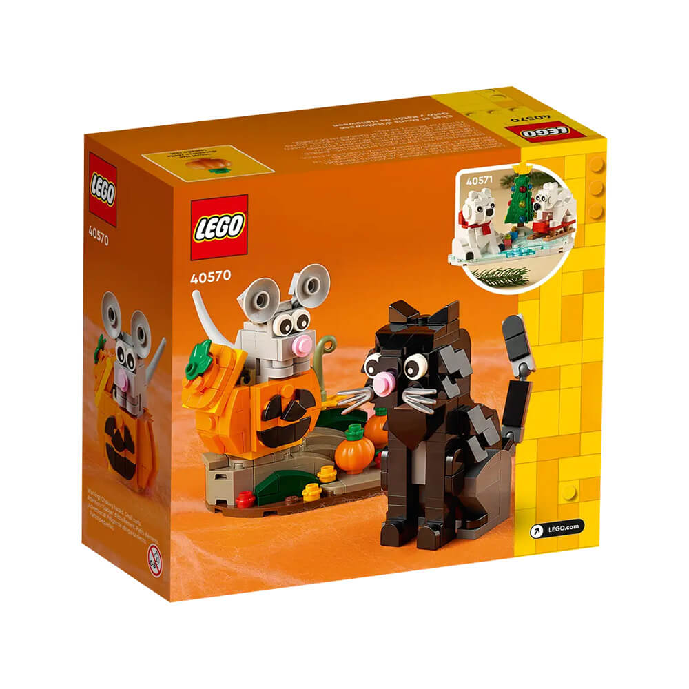 LEGO® Halloween Cat and Mouse 40570 Building Toy Set (328 Pieces) back of the box
