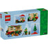 Back of LEGO Santa’s Delivery Truck box showing multiple angles of the model, the removable Christmas tree, and the elf minifigure with gifts and accessories.