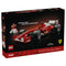LEGO Ferrari F2004 model car set box features red Formula 1 race car with smooth plastic body, black tires, and sponsor decals, designed as a collectible display model on sleek black branded packaging.