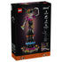 LEGO Ideas La Catrina set 21372 black box back shows the white skeleton figure in a floral black dress, with butterfly detail, dimensions and illustrated design features.