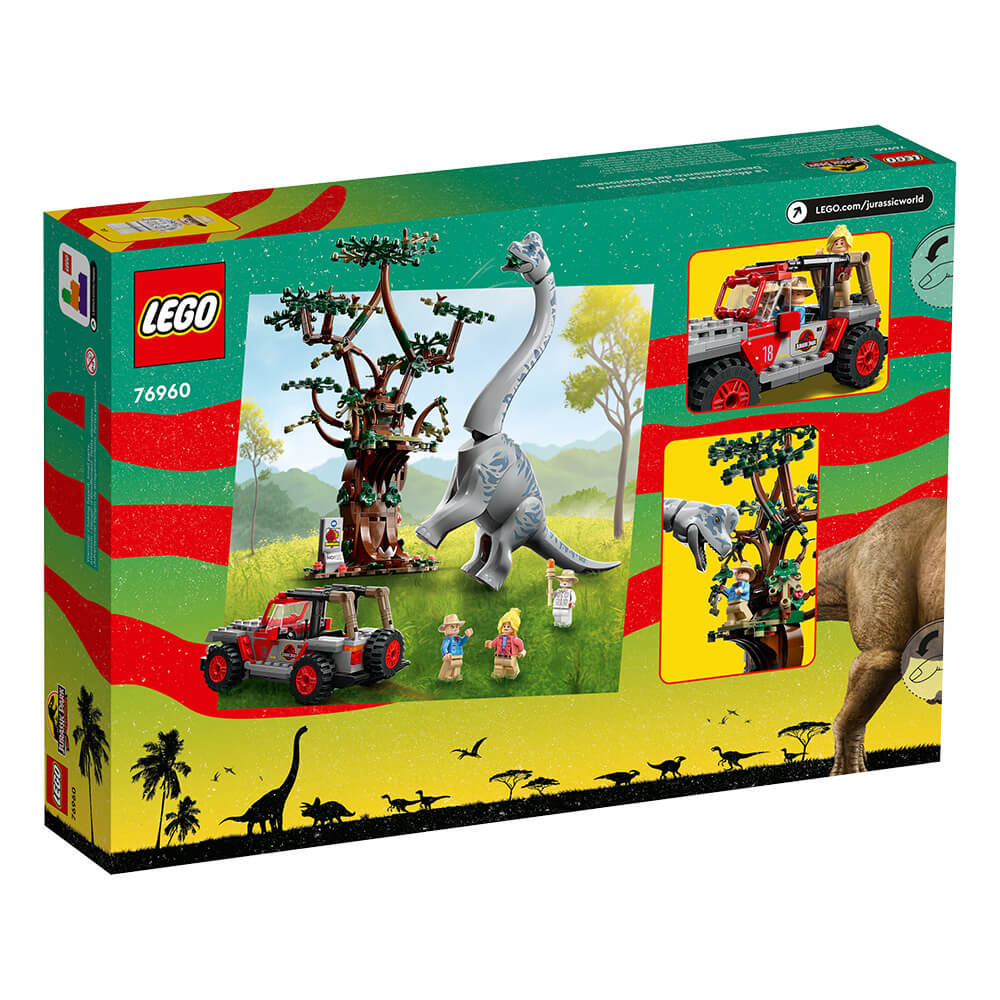 LEGO® Jurassic World Brachiosaurus Discovery 512 Piece Building Set (76960) Back of the box