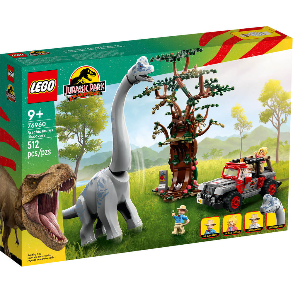 Front of the package for the LEGO® Jurassic World Brachiosaurus Discovery 512 Piece Building Set