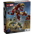 LEGO Marvel Hulkbuster vs Hulk package back shows the cardboard box illustrating play features, articulated poses, build details, and alternate display angles for both Hulkbuster armor and Hulk figures.