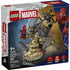LEGO Marvel Spider-Man 3 Epic Battle box front in glossy cardboard, showing Spider-Man vs Sandman and Venom on a dynamic display base, with age 9+ label, piece count, and Marvel branding.