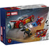 LEGO Marvel Spider-Man Car vs Venomized Wolverine box back showing play features, web-shooting action, minifigure poses, and vehicle details illustrated across glossy retail packaging artwork.