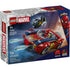 LEGO Marvel Spider-Man Car vs Venomized Wolverine box front in glossy cardboard, featuring the red and blue Spider-Man car in action, age 7+ label, piece count, and Marvel branding for retail display.