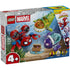 LEGO Marvel Spidey Underwater Vehicles box shows a blue cardboard package featuring colorful submarine builds, characters, and accessories, presenting the preschool building set designed for ages four and up.